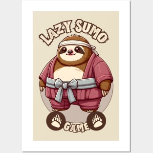 Sumo sloth Posters and Art